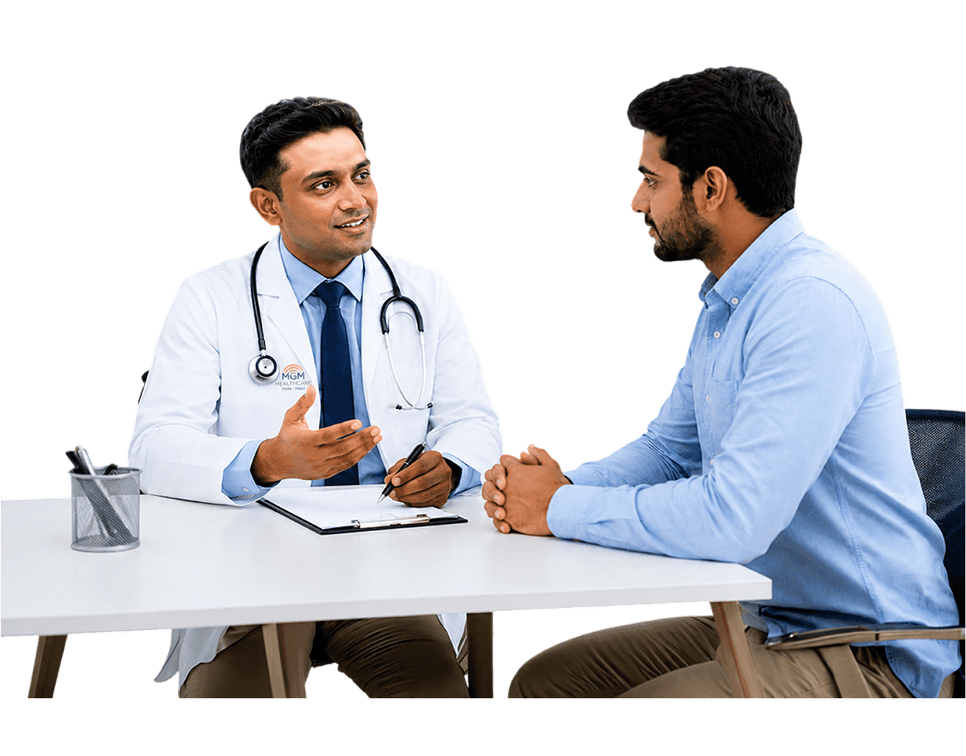Doctor consulting patient