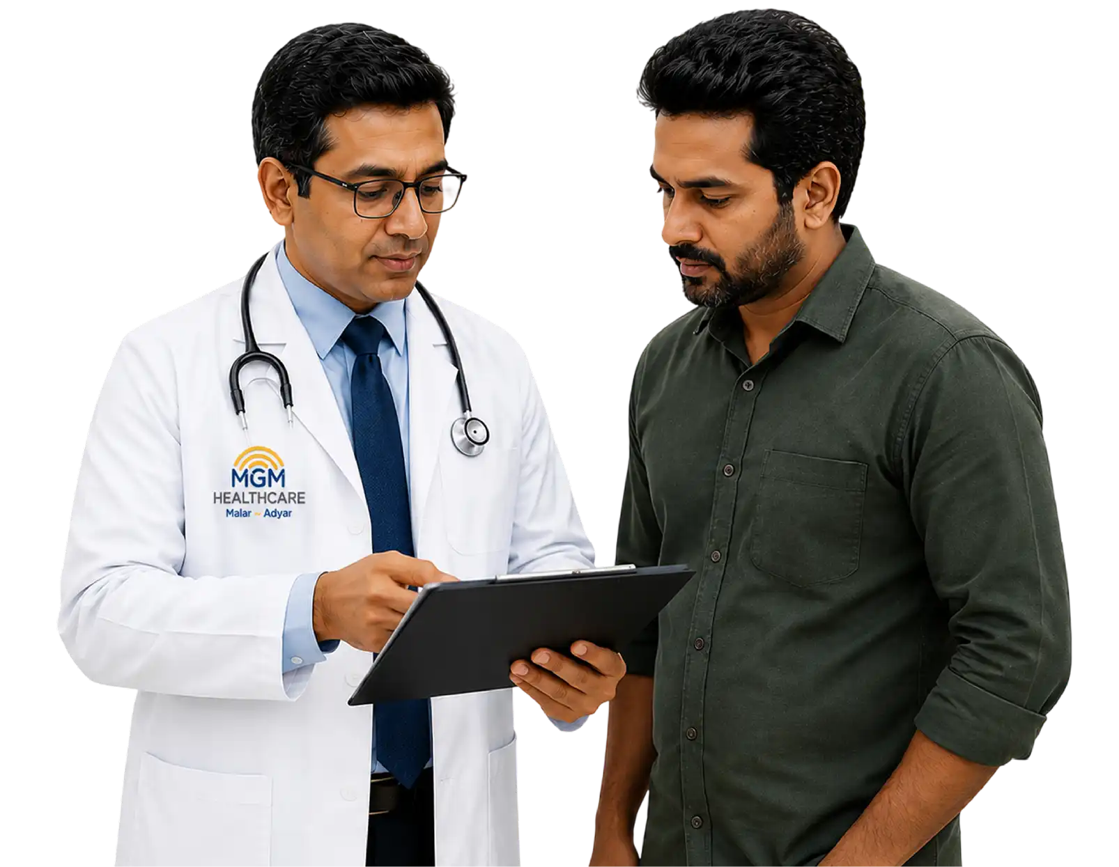 Gynaecologist consulting patient
