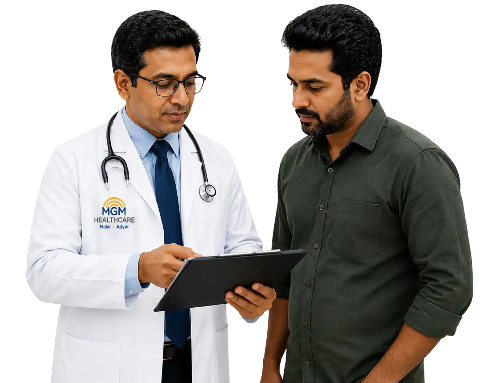 Gynaecologist consulting patient