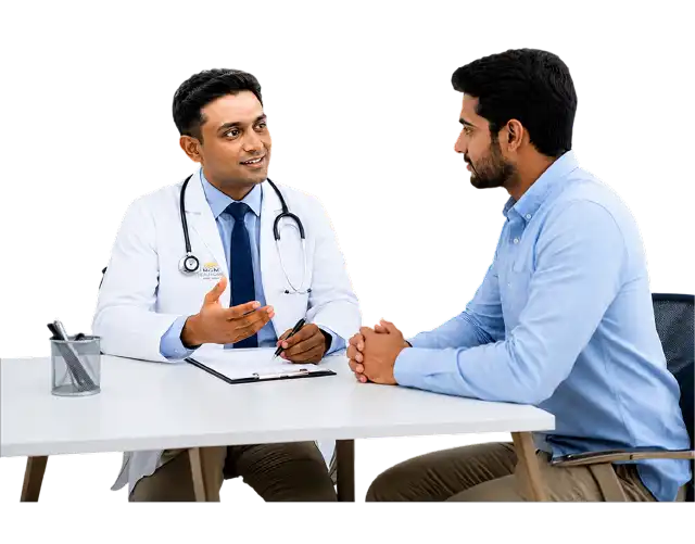 Doctor consulting patient